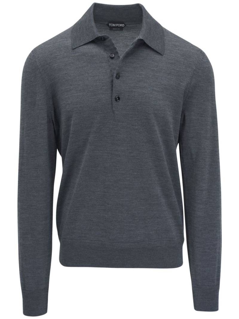 TOM FORD fine gauge polo shirt - Grey von TOM FORD