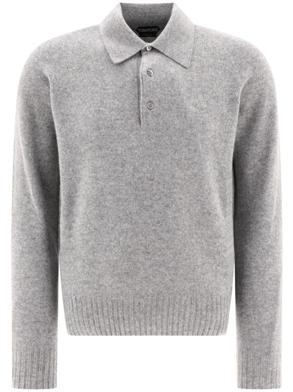 TOM FORD fine-knit cashmere polo jumper - Grey von TOM FORD