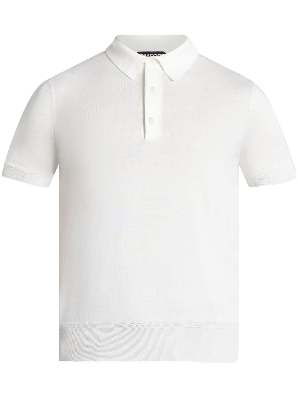 TOM FORD fine-knit cotton polo shirt - White von TOM FORD