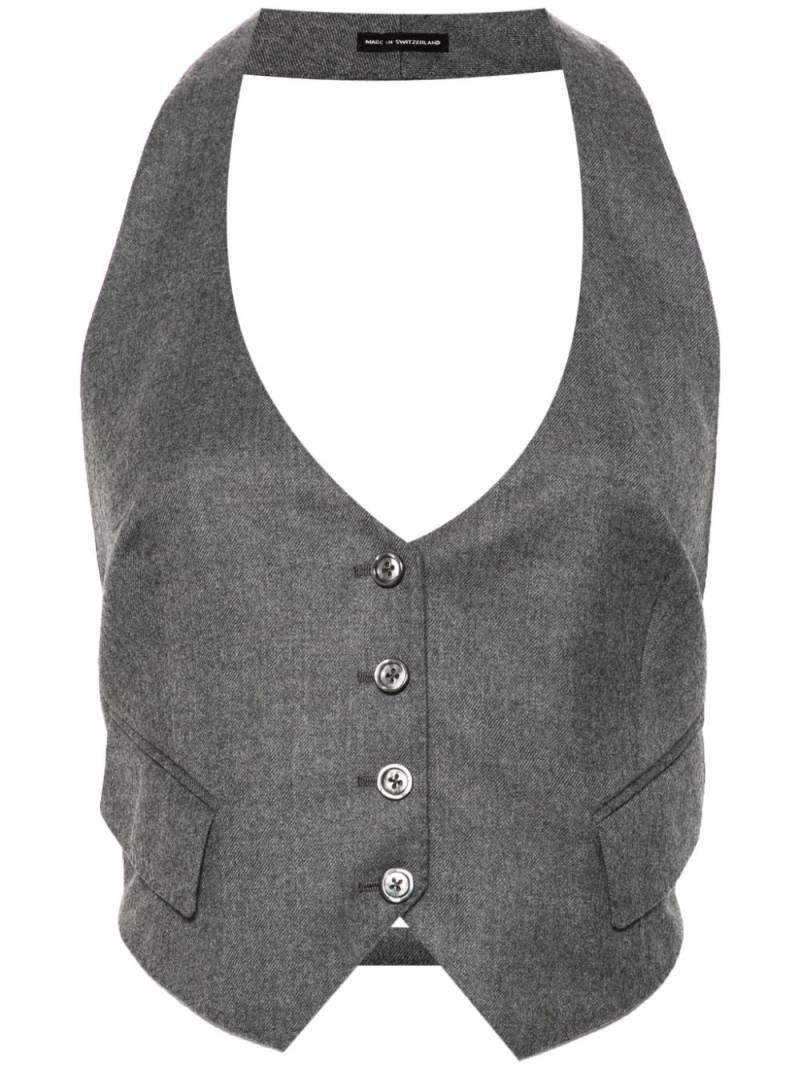 TOM FORD flannel openback waistcoat - Grey von TOM FORD