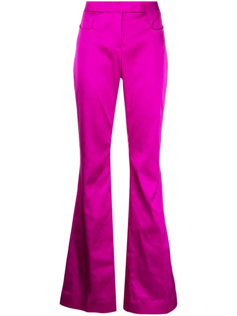 TOM FORD flared satin trousers - Purple von TOM FORD