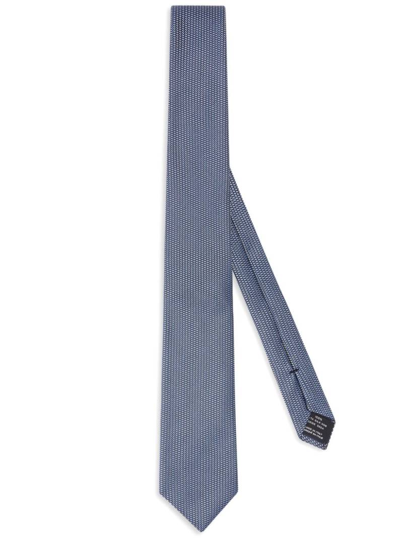 TOM FORD geometric-print silk tie - Blue von TOM FORD