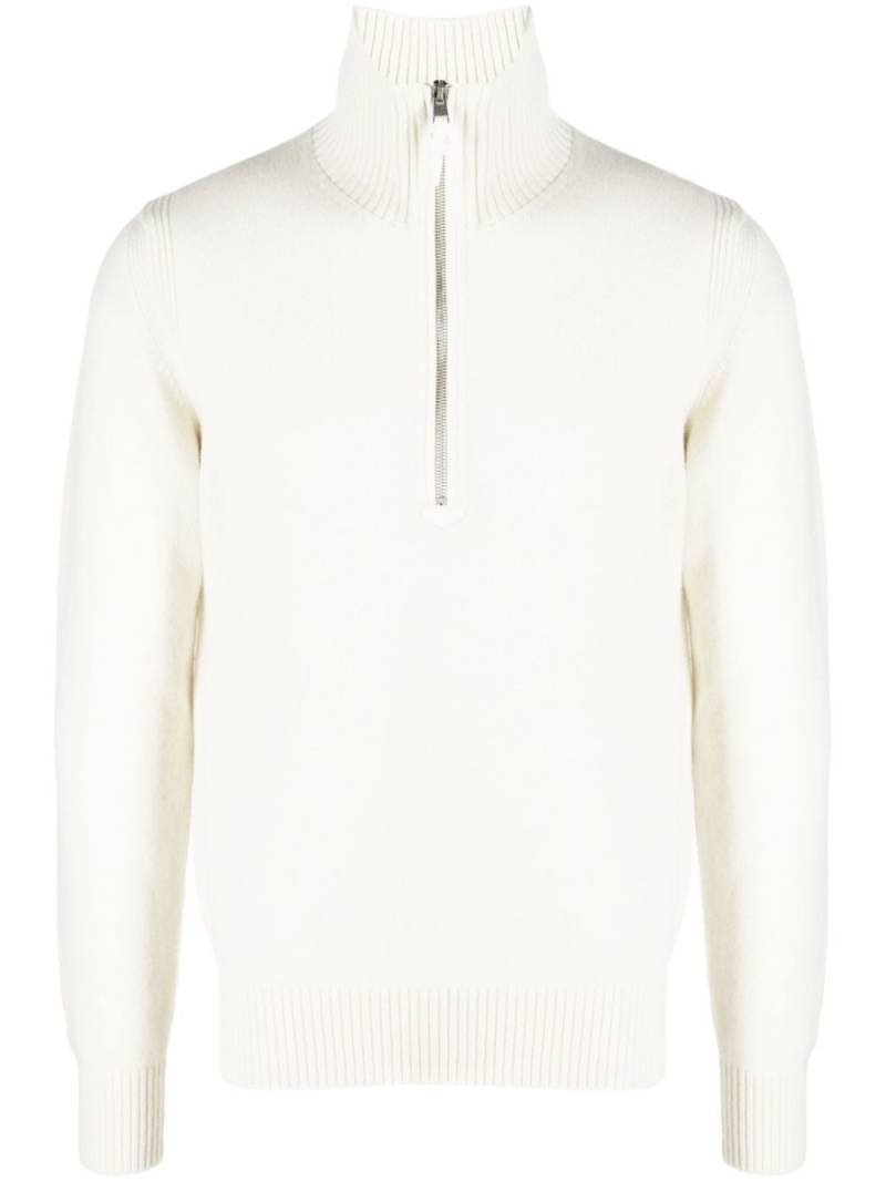 TOM FORD half-zip knitted jumper - Neutrals von TOM FORD