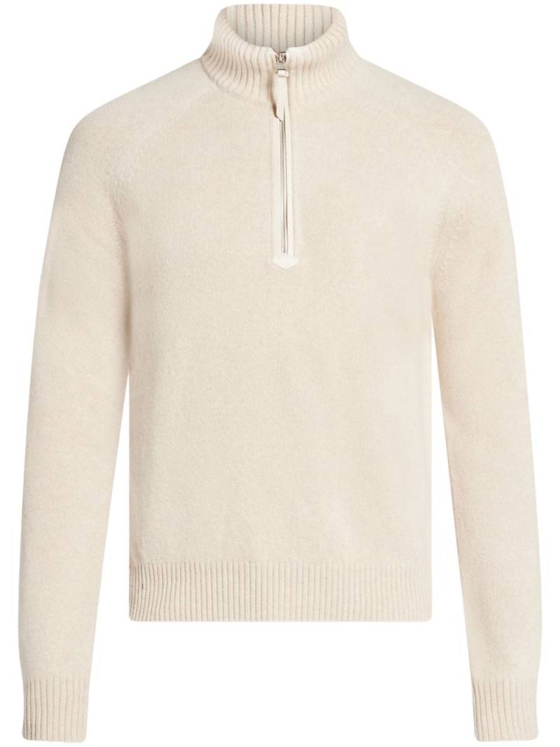 TOM FORD half-zip knitted jumper - Neutrals von TOM FORD