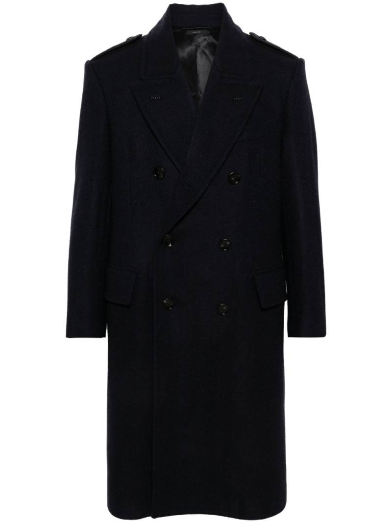 TOM FORD herringbone coat - Blue von TOM FORD