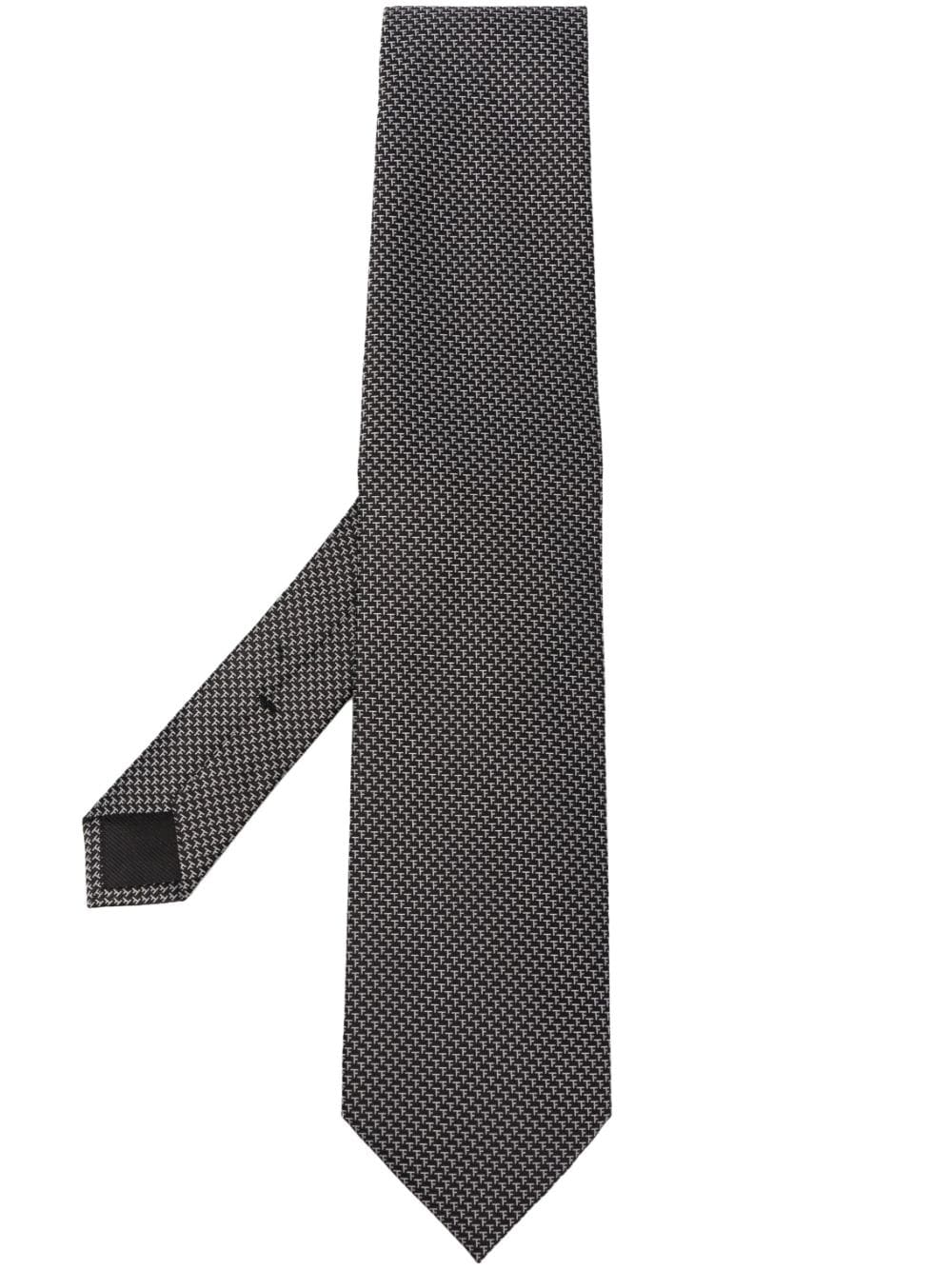 TOM FORD jacquard silk tie - Black von TOM FORD