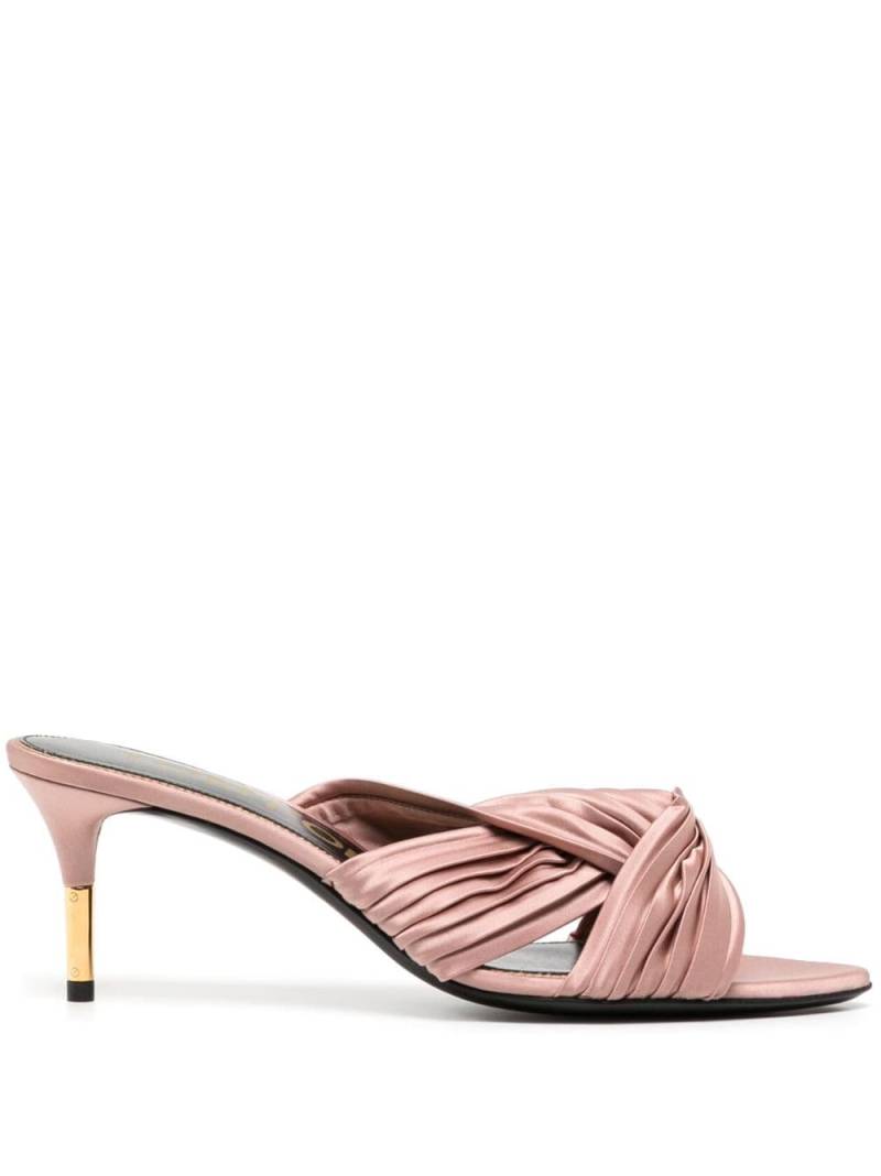 TOM FORD knot-detail 75mm pleated mules - Pink von TOM FORD