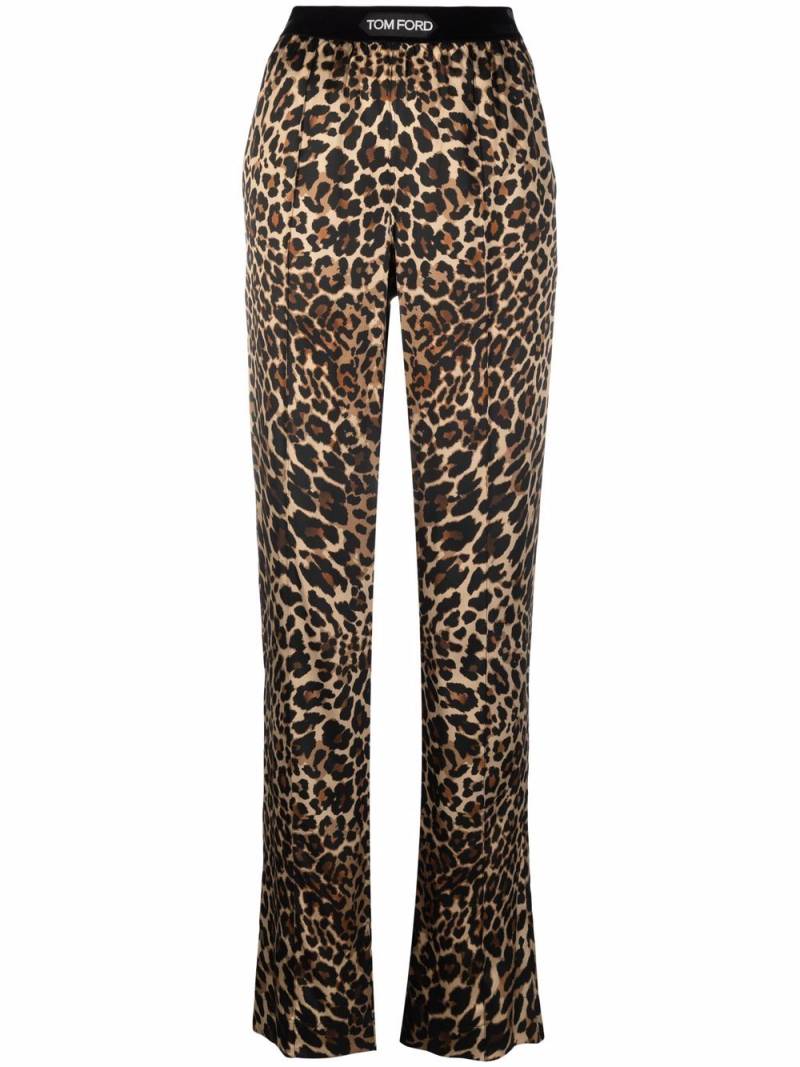 TOM FORD leopard-print straight-leg trousers - Neutrals von TOM FORD