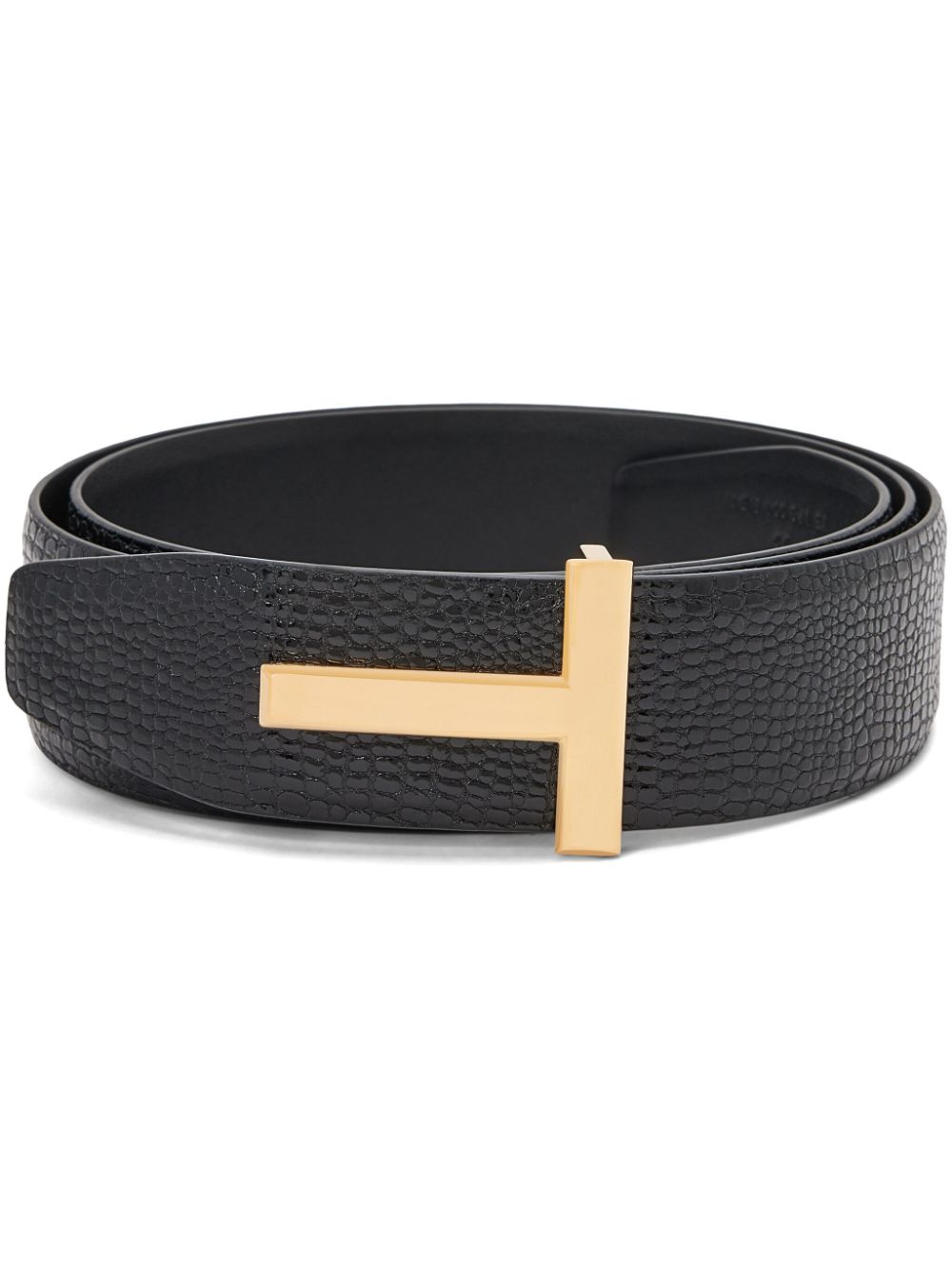 TOM FORD lizard-skin effect belt - Black von TOM FORD