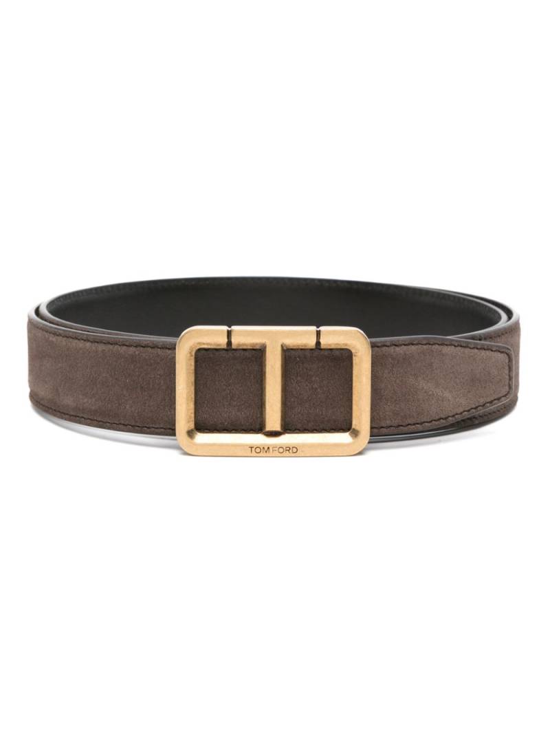 TOM FORD logo-buckle belt - Brown von TOM FORD