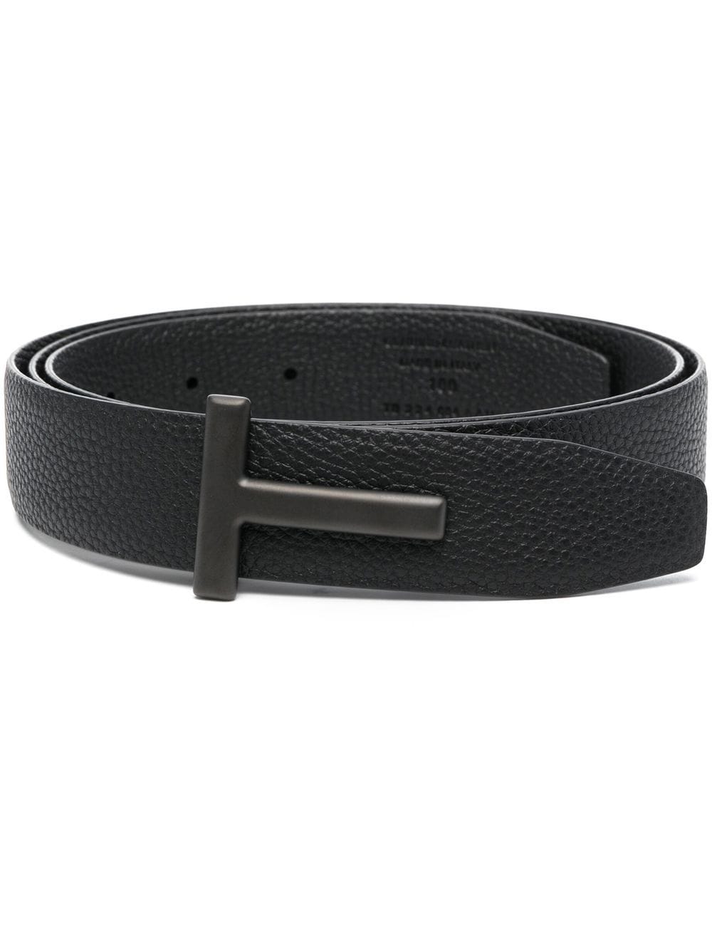 TOM FORD logo buckle leather belt - Black von TOM FORD