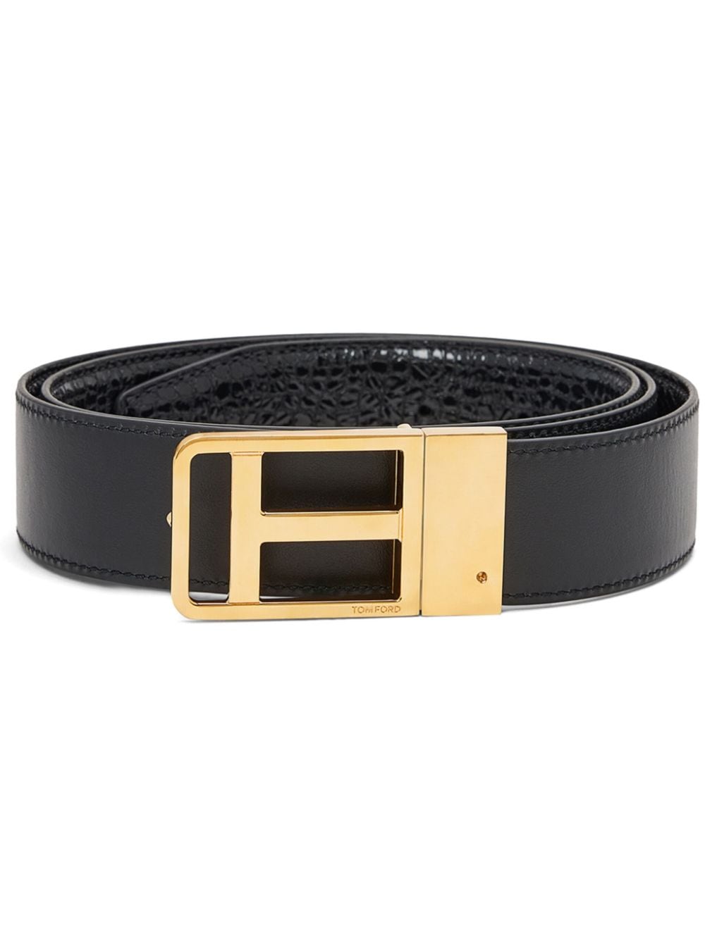 TOM FORD logo-buckle leather belt - Black von TOM FORD