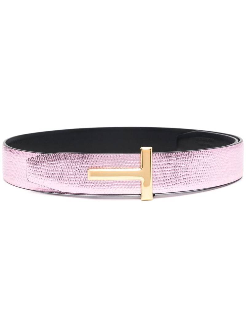 TOM FORD logo-buckle leather belt - Pink von TOM FORD