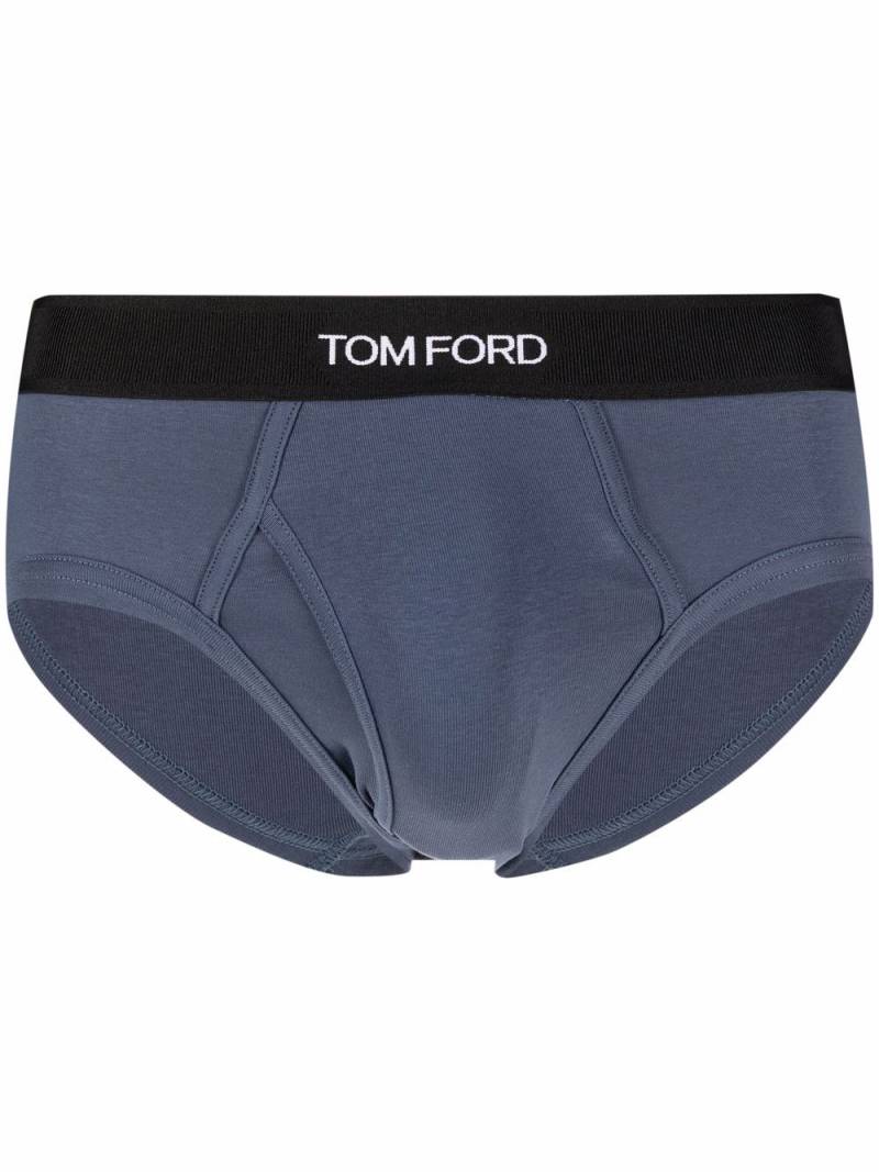 TOM FORD logo cotton briefs - Blue von TOM FORD