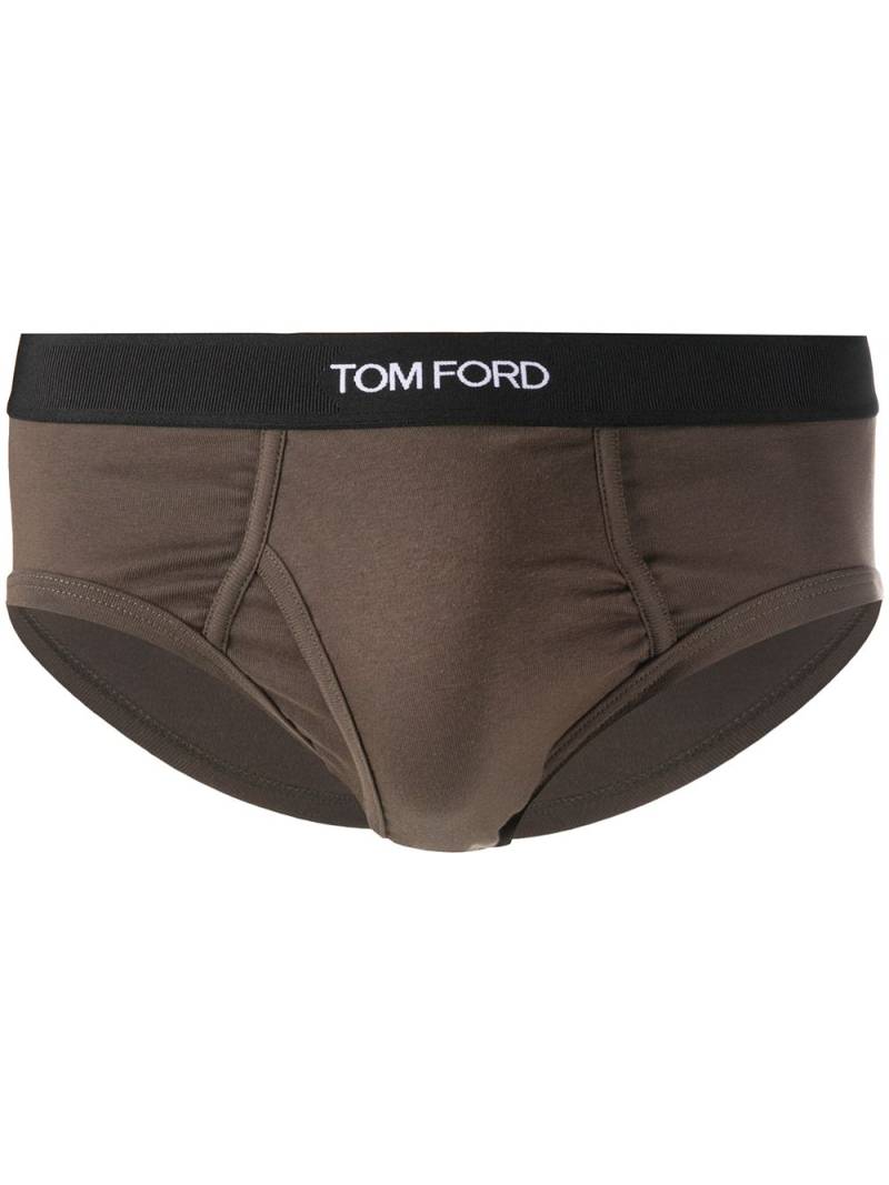 TOM FORD logo cotton briefs - Green von TOM FORD