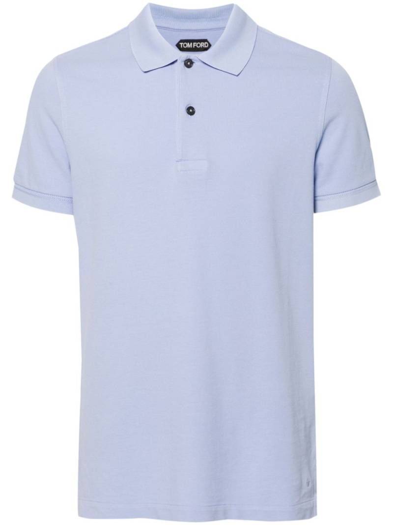 TOM FORD logo-embroidered polo shirt - Blue von TOM FORD