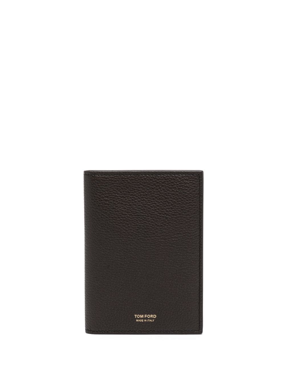 TOM FORD logo-lettering bi-fold leather cardholder - Brown von TOM FORD