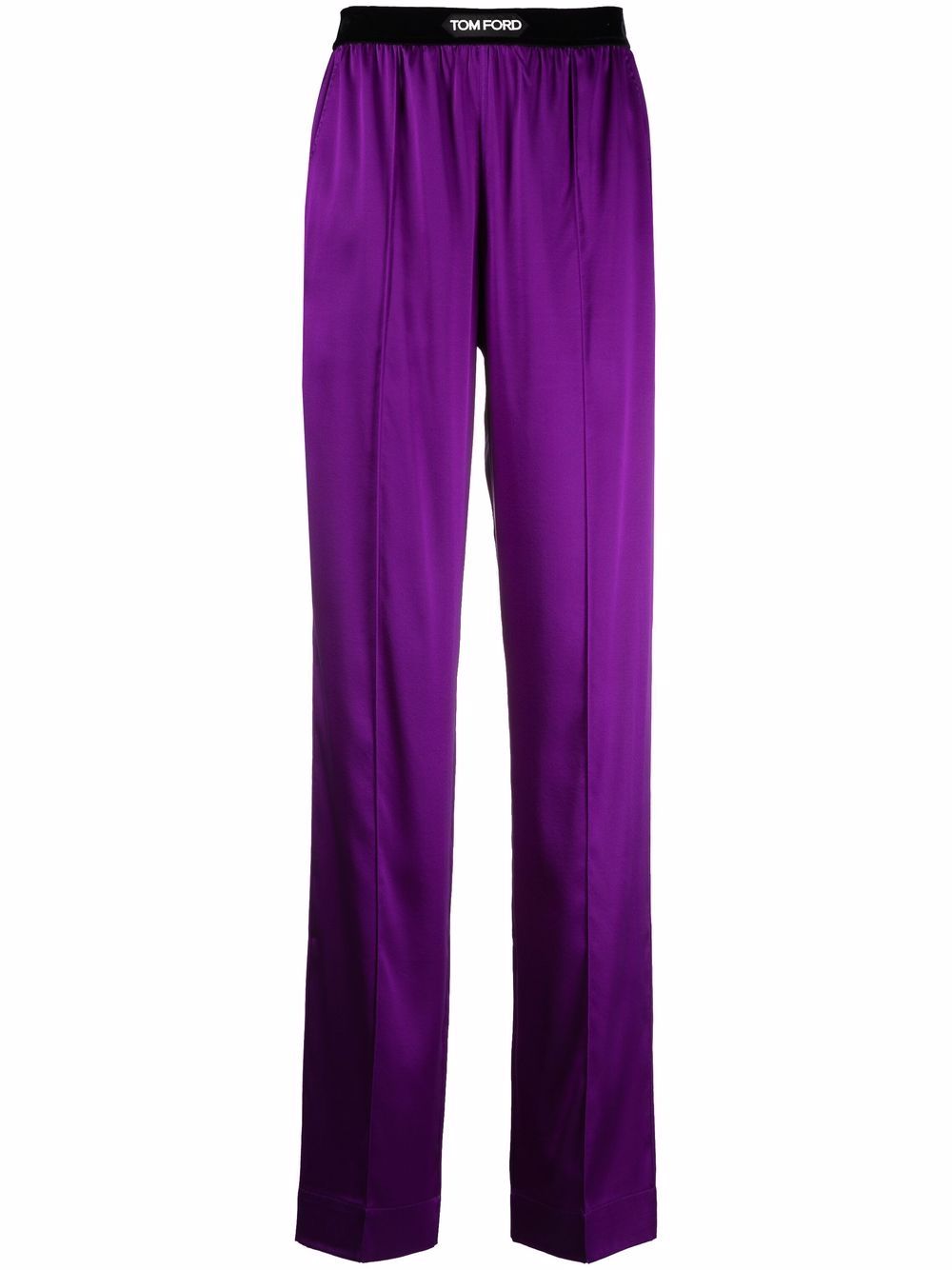 TOM FORD logo-patch straight-leg trousers - Purple von TOM FORD