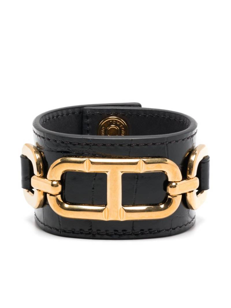 TOM FORD logo-plaque bracelet - Gold von TOM FORD