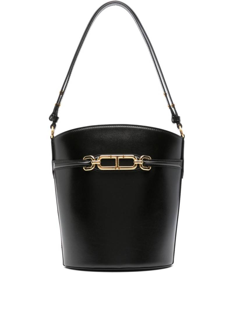 TOM FORD logo-plaque bucket bag - Black von TOM FORD