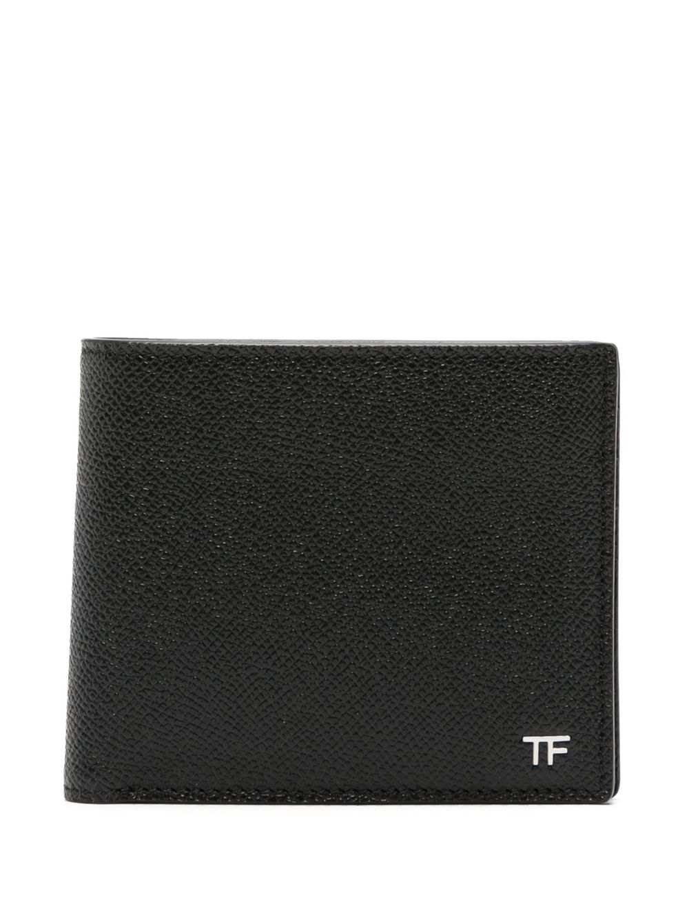 TOM FORD logo-plaque grained leather wallet - Black von TOM FORD