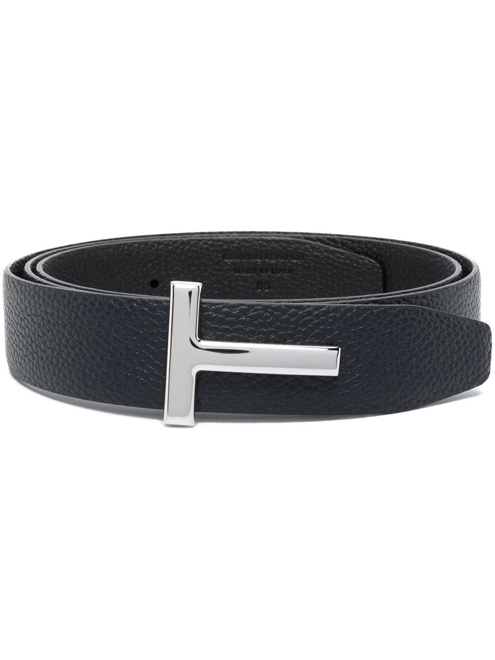 TOM FORD logo-plaque leather belt - Blue von TOM FORD