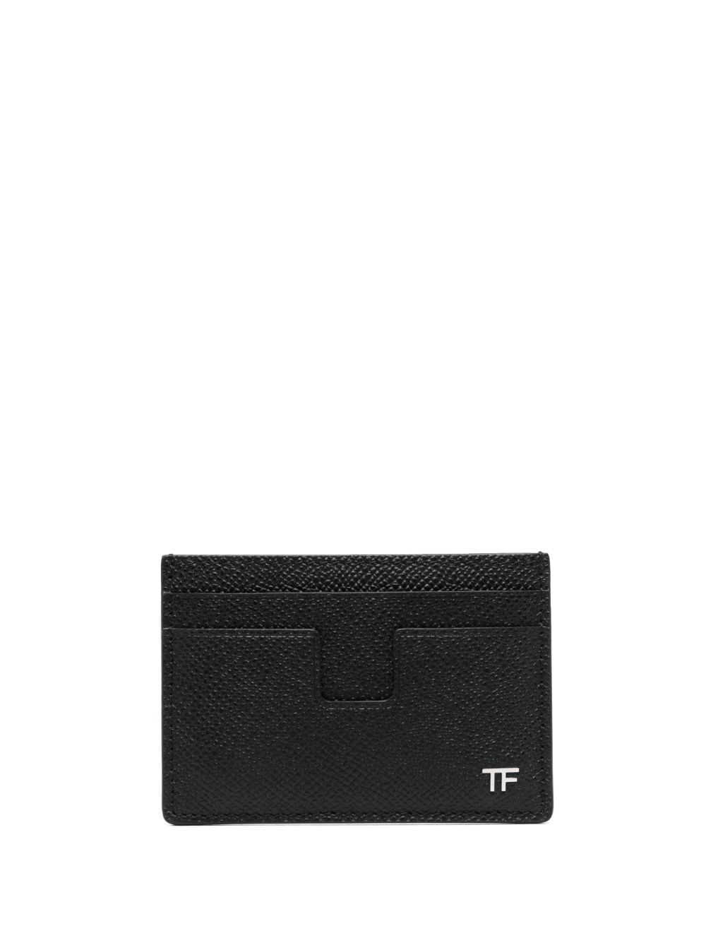 TOM FORD logo-plaque leather cardholder - Black von TOM FORD