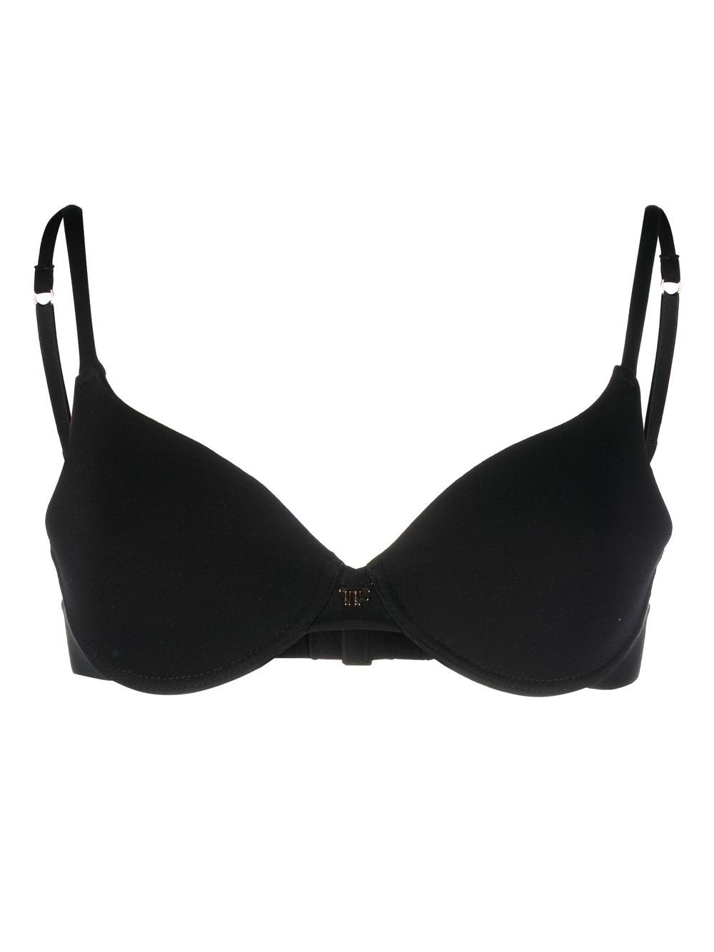 TOM FORD logo-plaque underwire bra - Black von TOM FORD