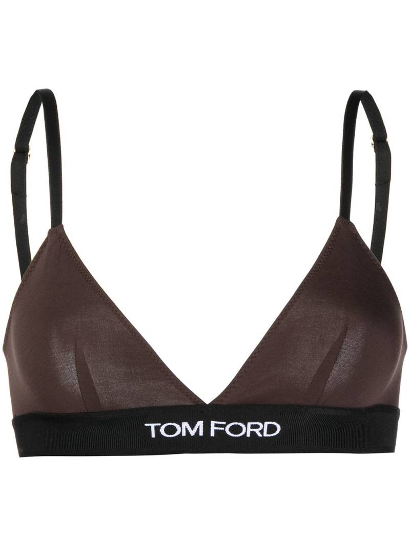 TOM FORD logo-underband bra - Brown von TOM FORD