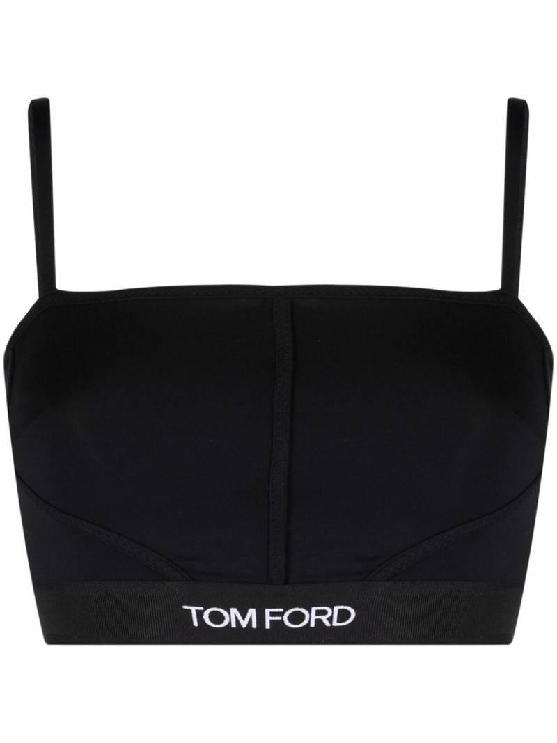 TOM FORD logo underband bralette top - Black von TOM FORD