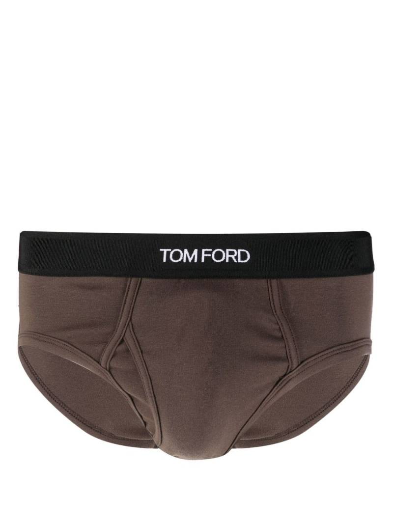 TOM FORD logo-waist boxer briefs - Brown von TOM FORD