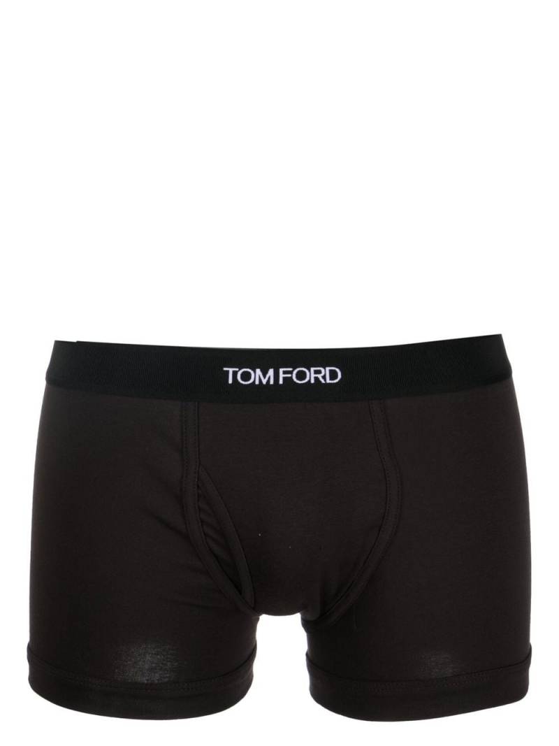 TOM FORD logo-waistband boxer briefs - Brown von TOM FORD