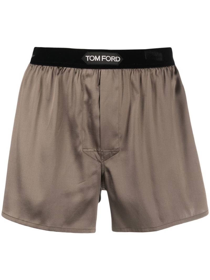 TOM FORD logo-waistband boxers - Green von TOM FORD