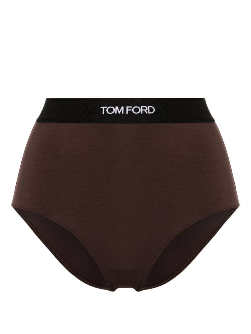 TOM FORD logo-waistband briefs - Brown von TOM FORD