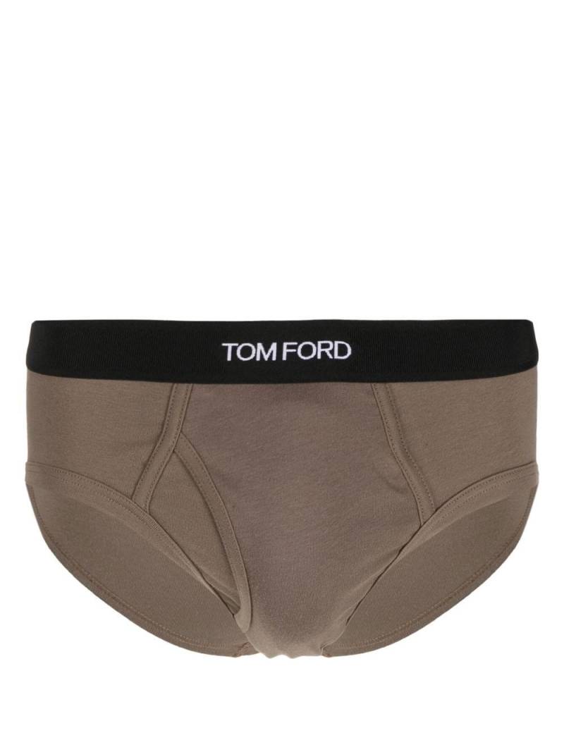 TOM FORD logo-waistband briefs - Brown von TOM FORD