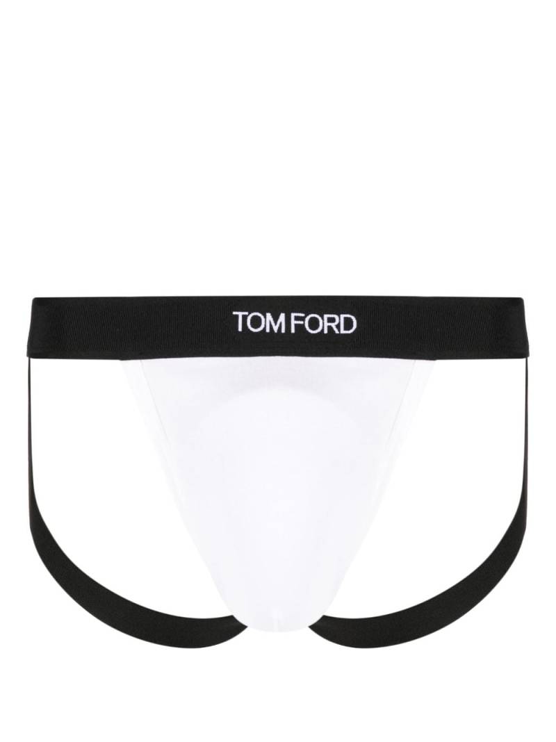 TOM FORD logo-waistband briefs - White von TOM FORD