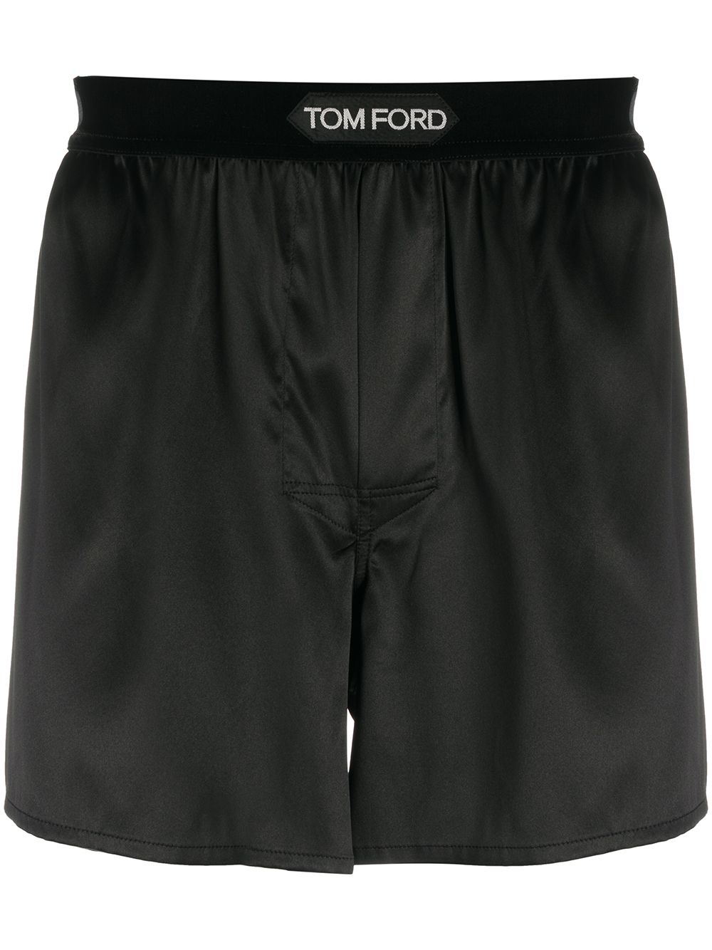 TOM FORD logo-waistband silk boxers - Black von TOM FORD