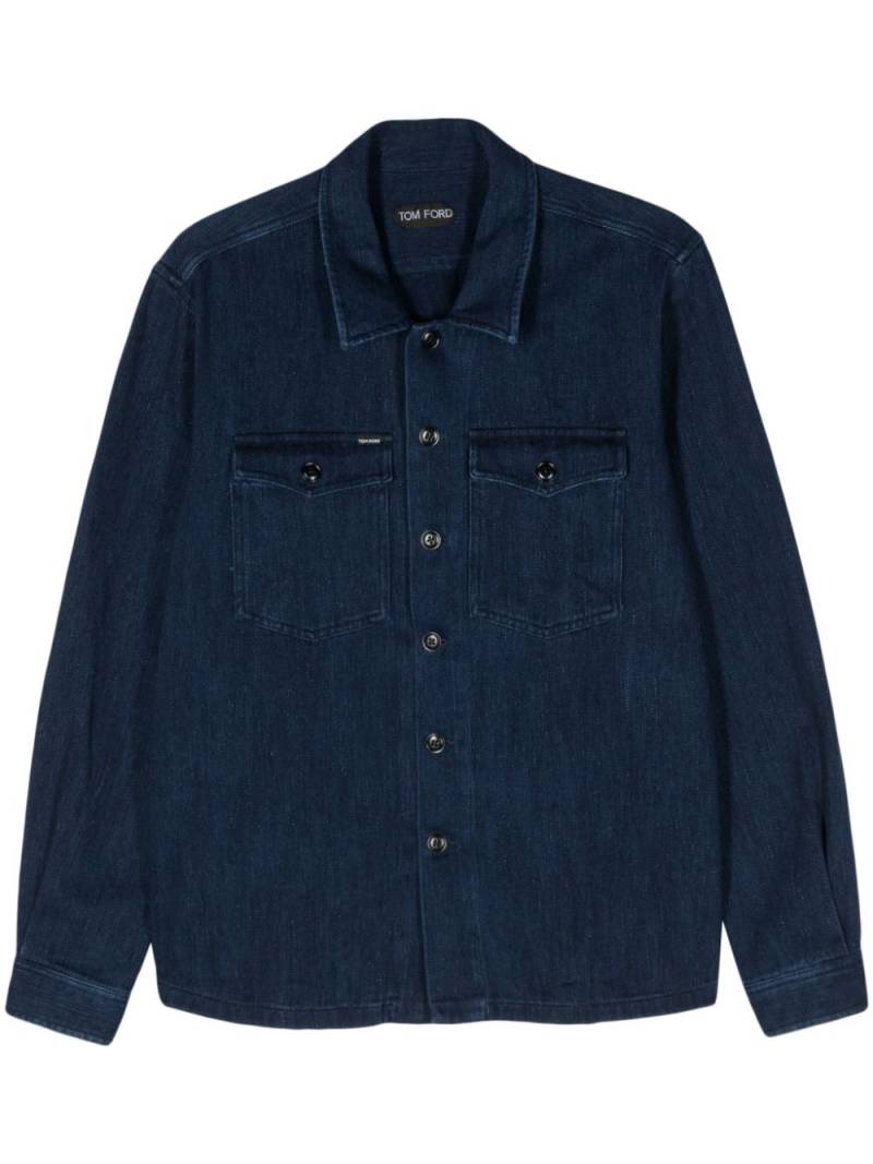 TOM FORD long-sleeve denim shirt - Blue von TOM FORD