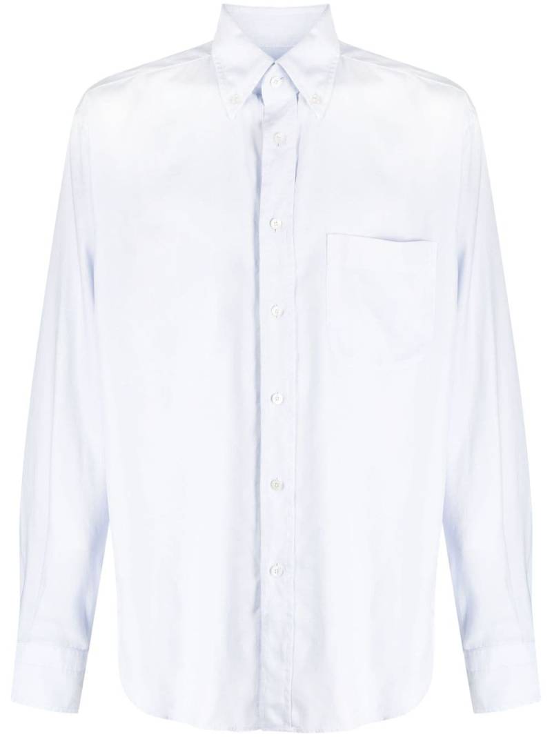 TOM FORD long-sleeve lyocell shirt - Blue von TOM FORD