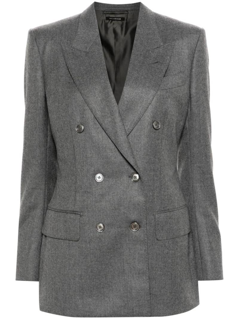 TOM FORD mélange double-breasted blazer - Grey von TOM FORD