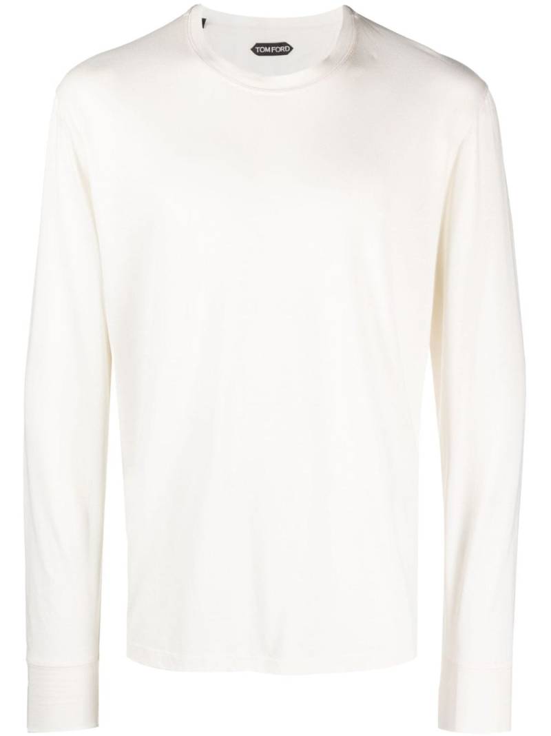 TOM FORD mélange long-sleeve T-shirt - White von TOM FORD