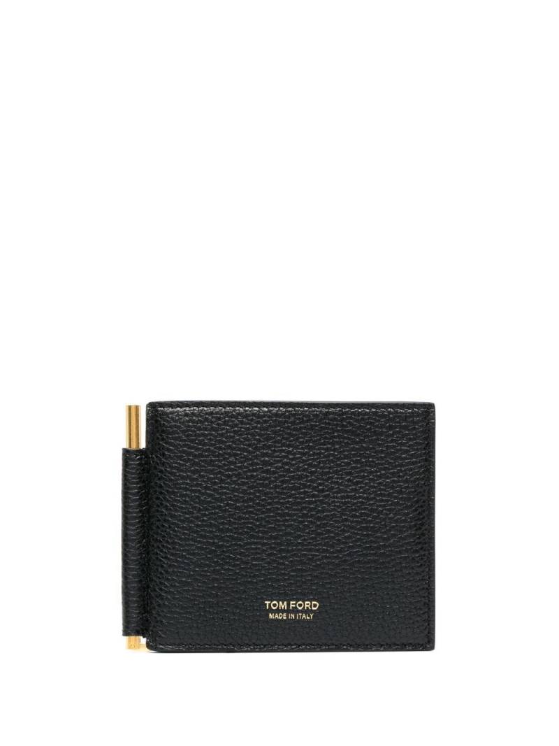 TOM FORD money clip leather wallet - Black von TOM FORD