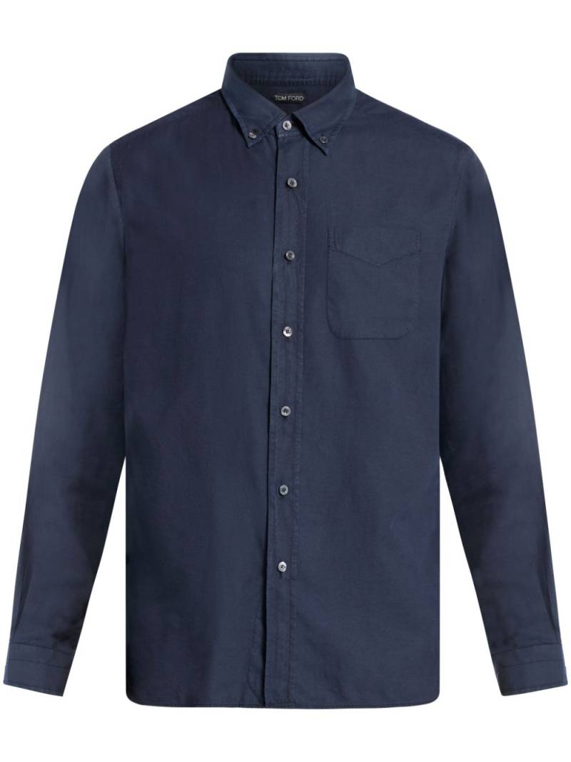 TOM FORD patch-pocket button-down shirt - Blue von TOM FORD