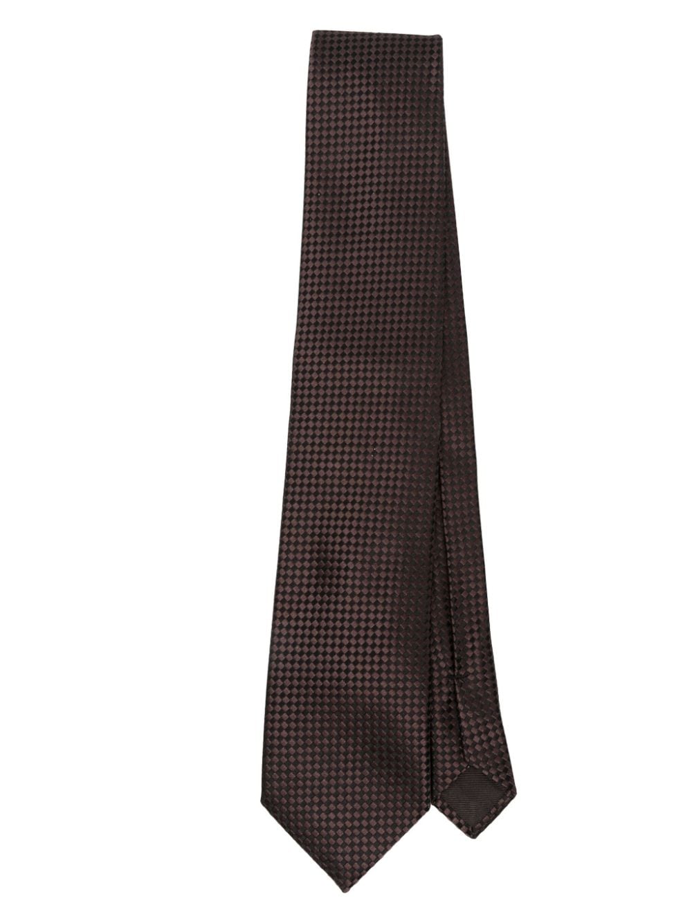 TOM FORD patterned-jacquard tie - Brown von TOM FORD