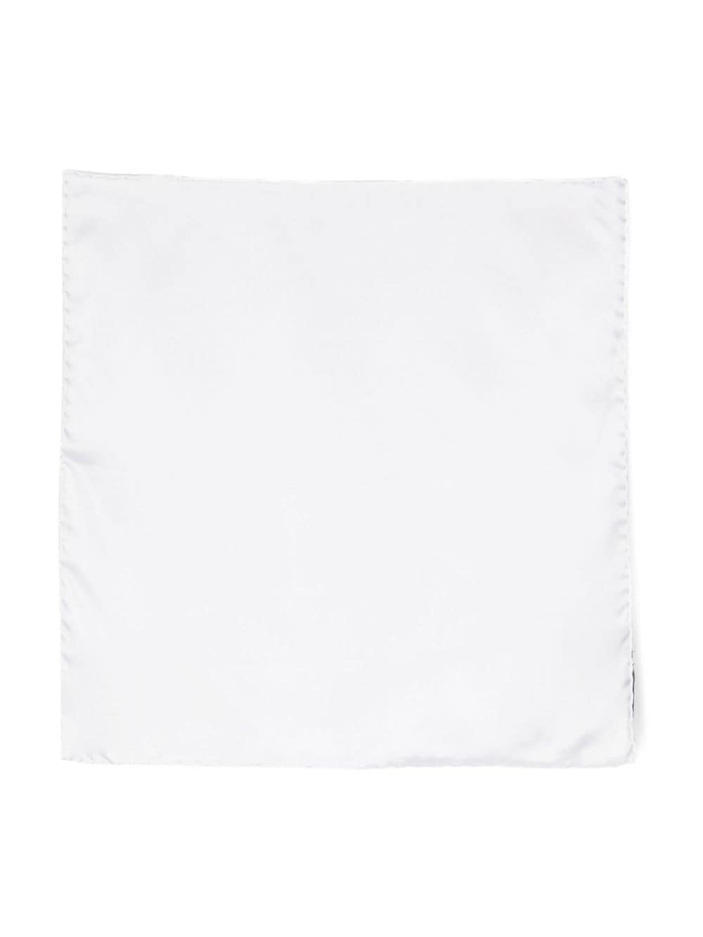 TOM FORD plain silk pocket square scarf - White von TOM FORD