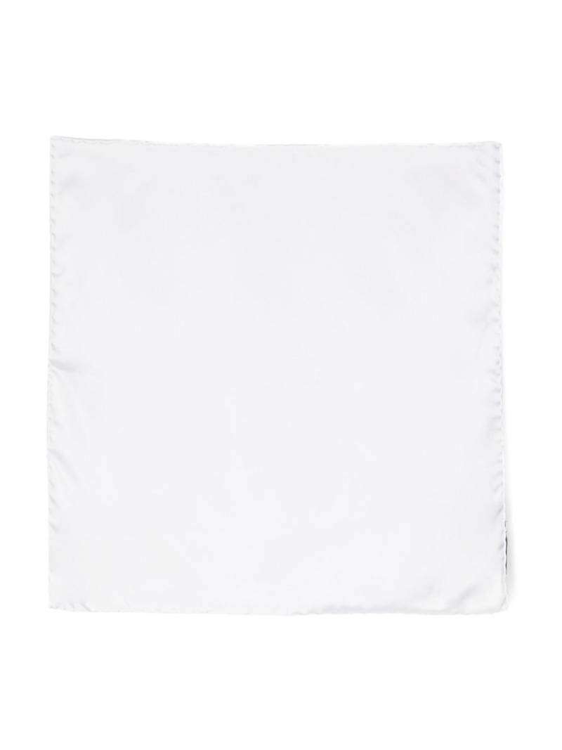 TOM FORD plain silk pocket square scarf - White von TOM FORD