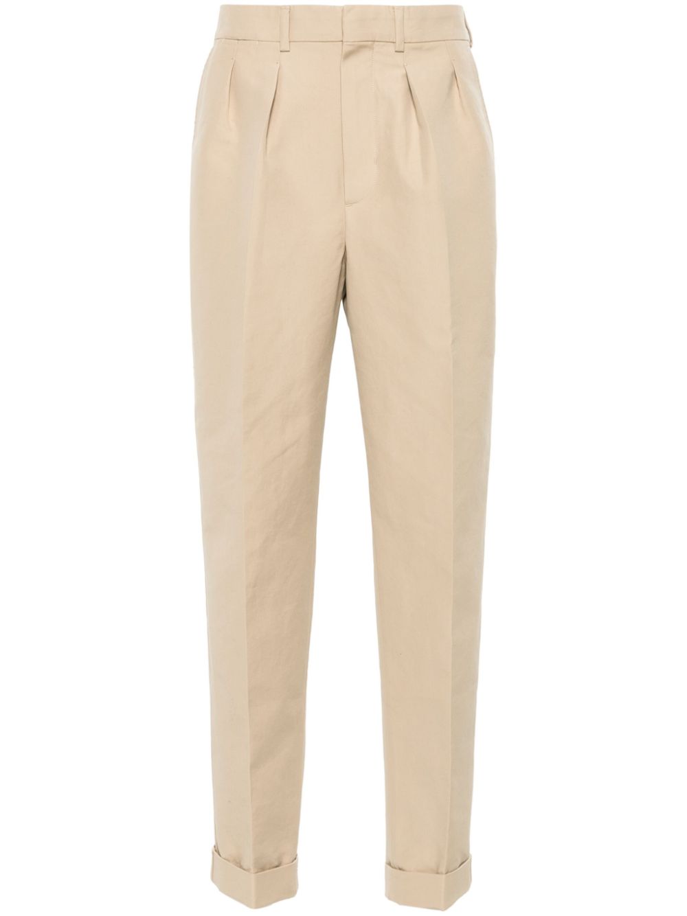 TOM FORD pleat-detail tapered trousers - Neutrals von TOM FORD