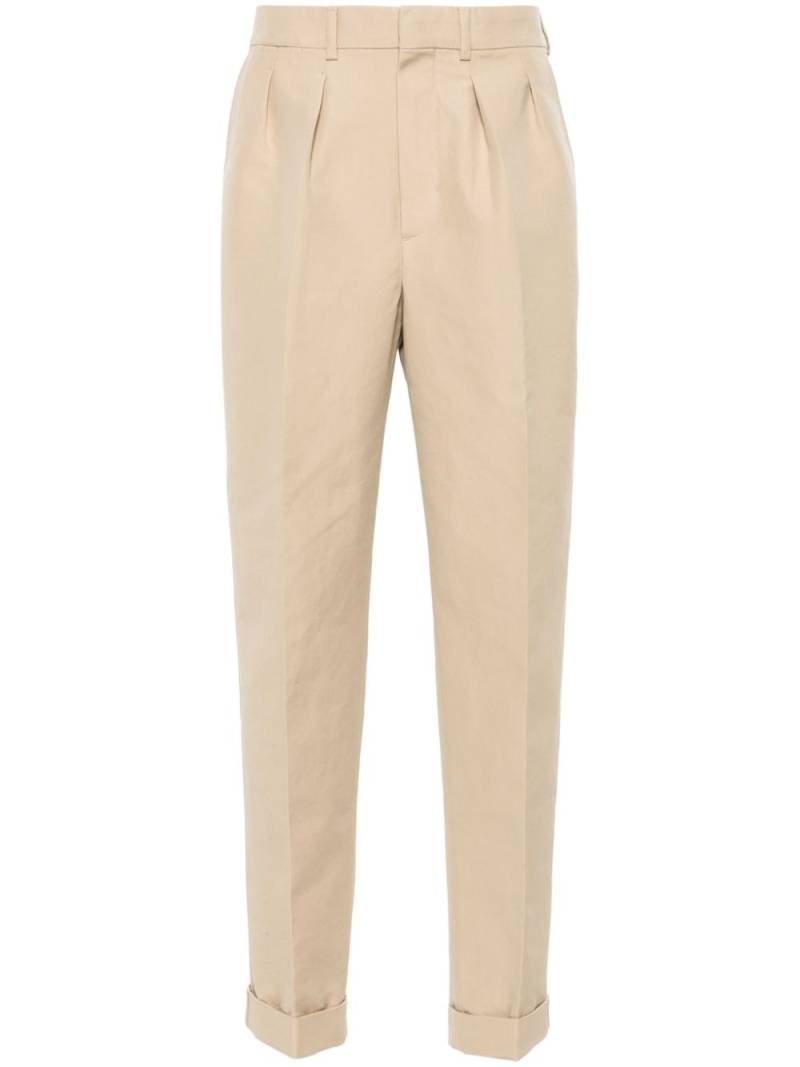 TOM FORD pleat-detail tapered trousers - Neutrals von TOM FORD