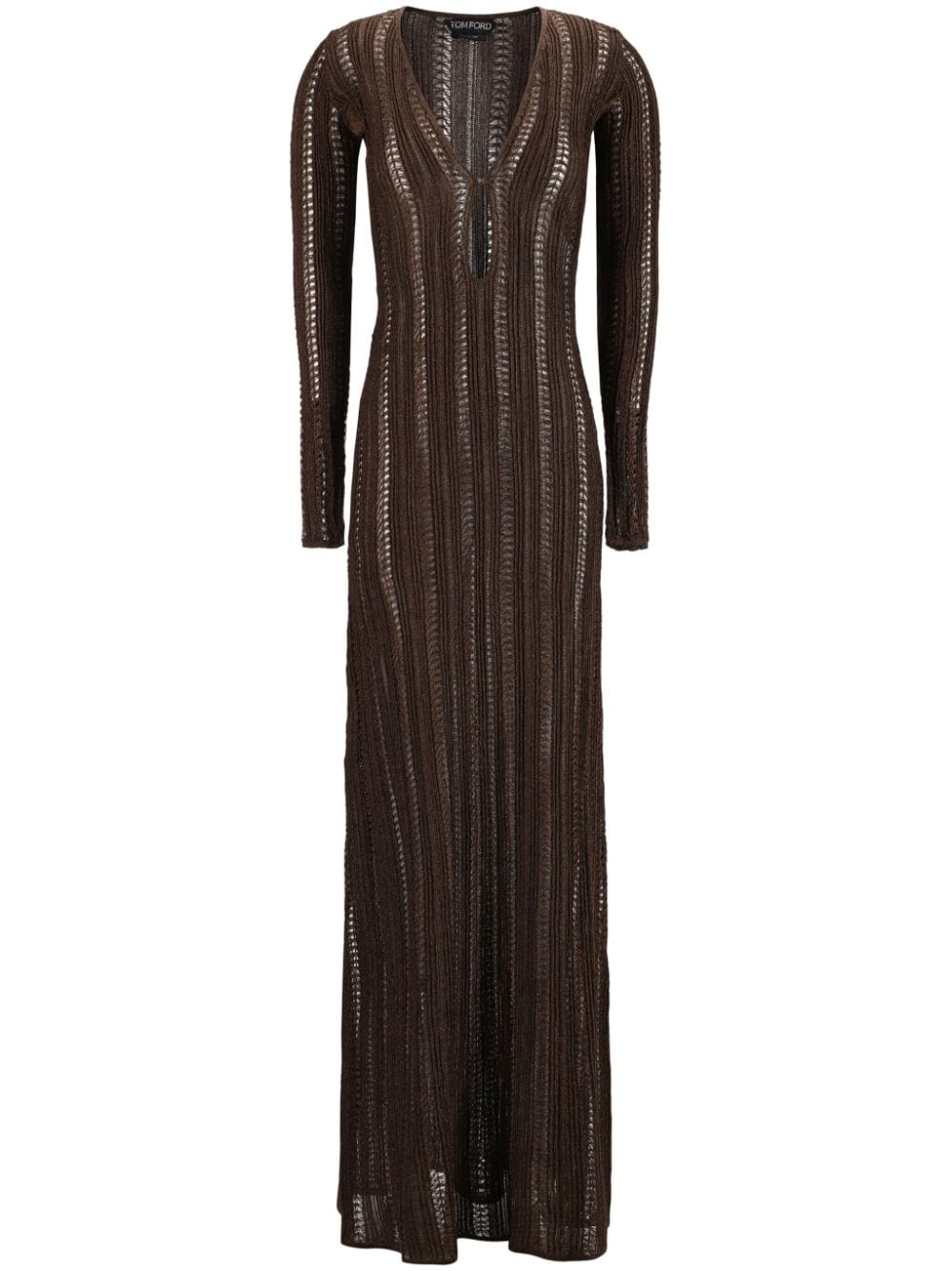 TOM FORD plunging V-neck dress - Brown von TOM FORD