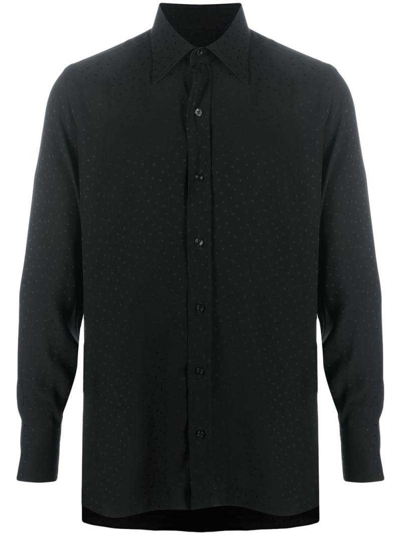 TOM FORD polka-dot long-sleeve shirt - Black von TOM FORD